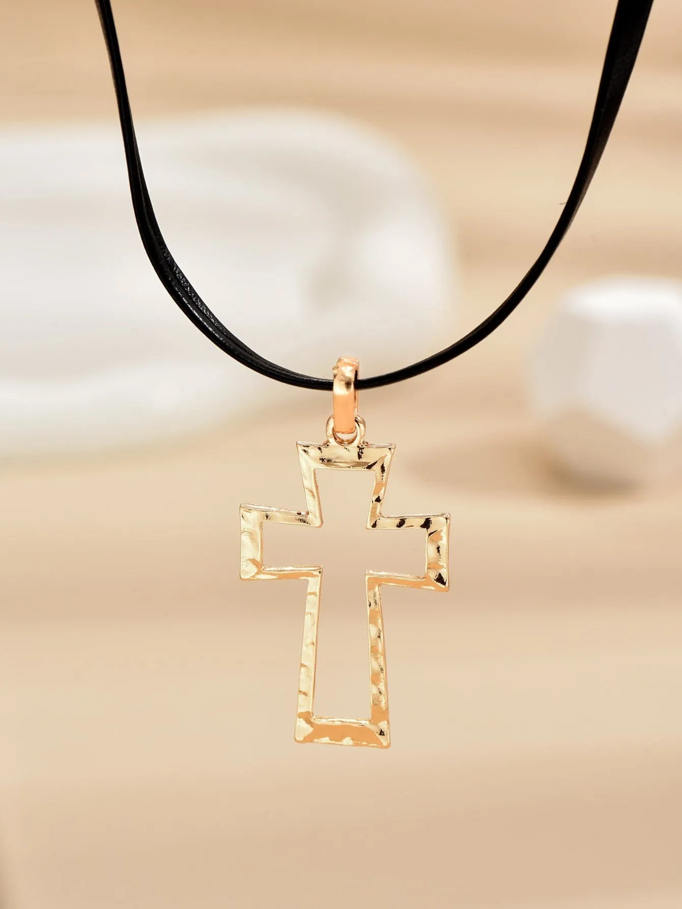 1pc Hollow Cross Pendant Choker for Women Jewelry for Women Gift for Her