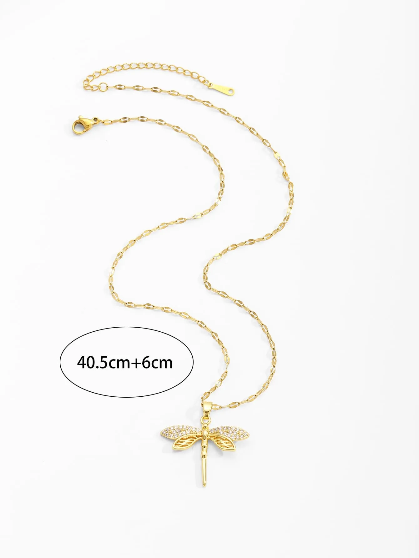 1pc Rhinestone Dragonfly Decor Chain Necklace for Women Jewelry for Women Gift
