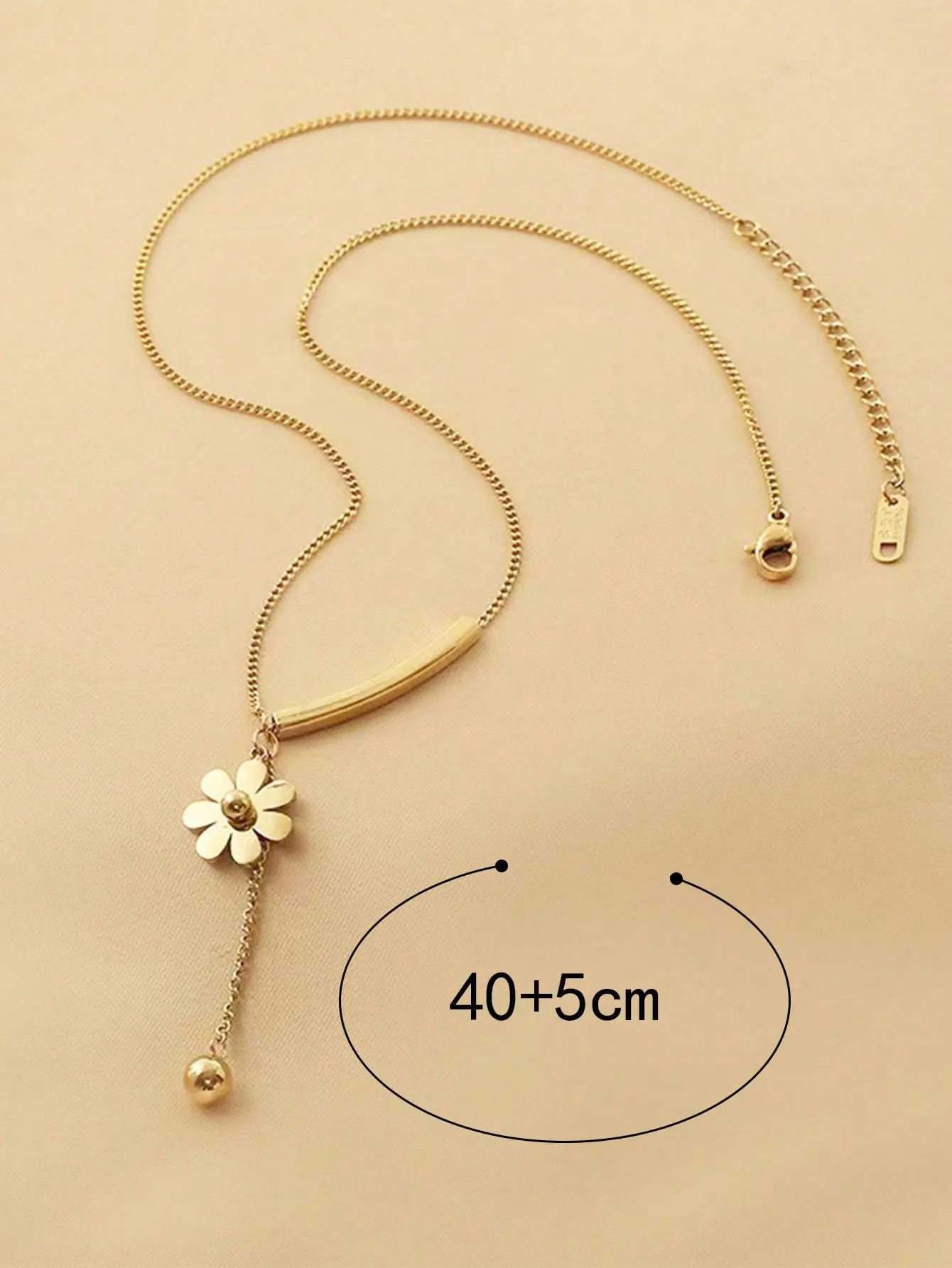 1pc Stainless Steel Sunflower Necklace Dainty Necklace Novelty Necklace Creative