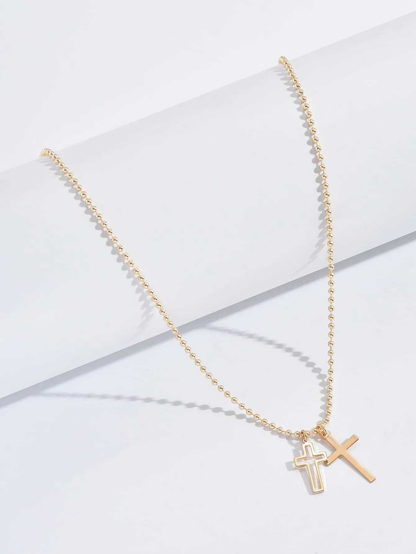 1pc Two Cross Pendant Necklace for Women Jewelry for Women Gift for Her Necklace