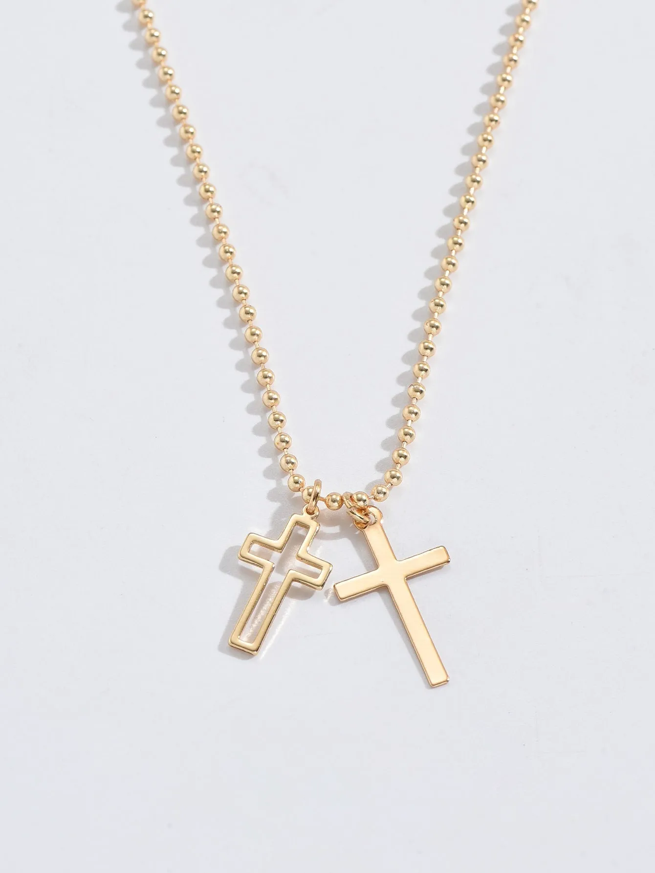 1pc Two Cross Pendant Necklace for Women Jewelry for Women Gift for Her Necklace