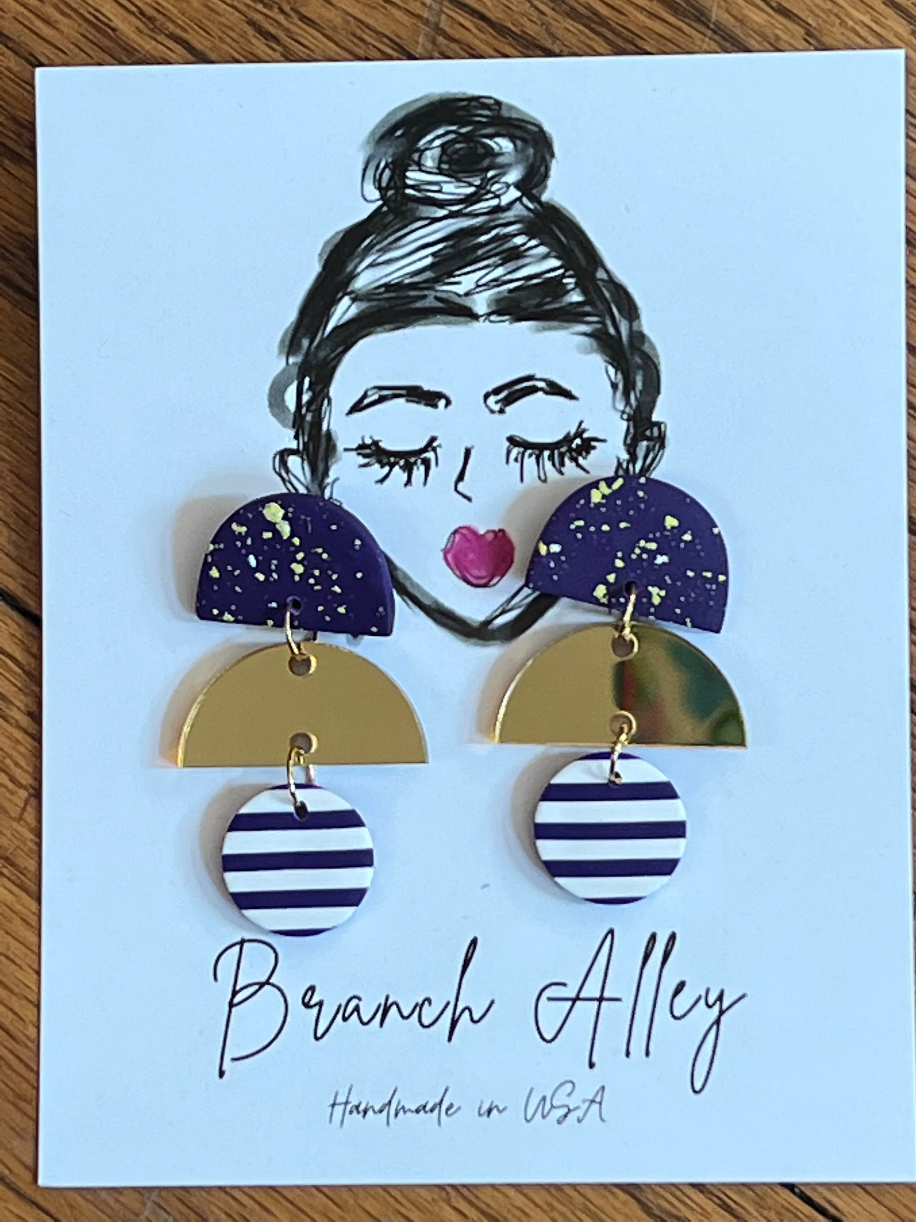 82328 LSU Earrings-Mike