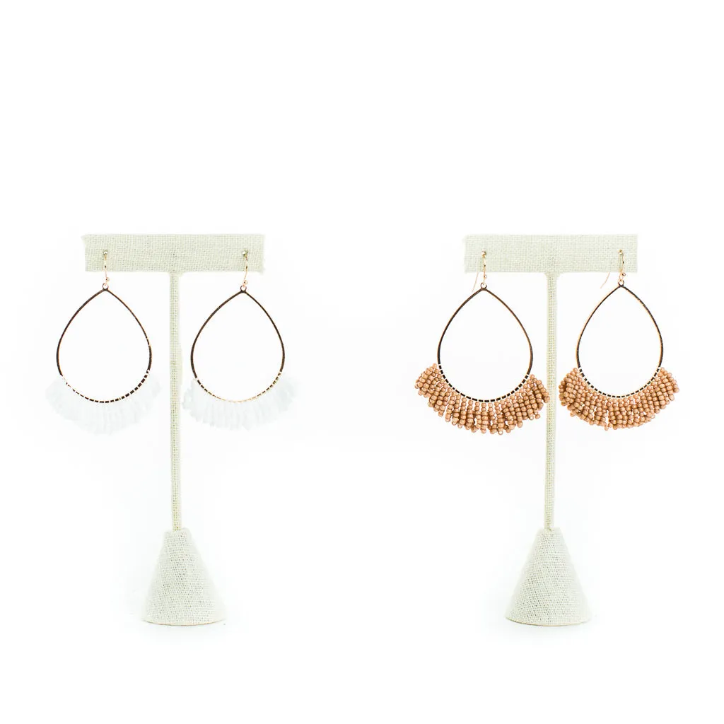 Beaded Teardrop Earring