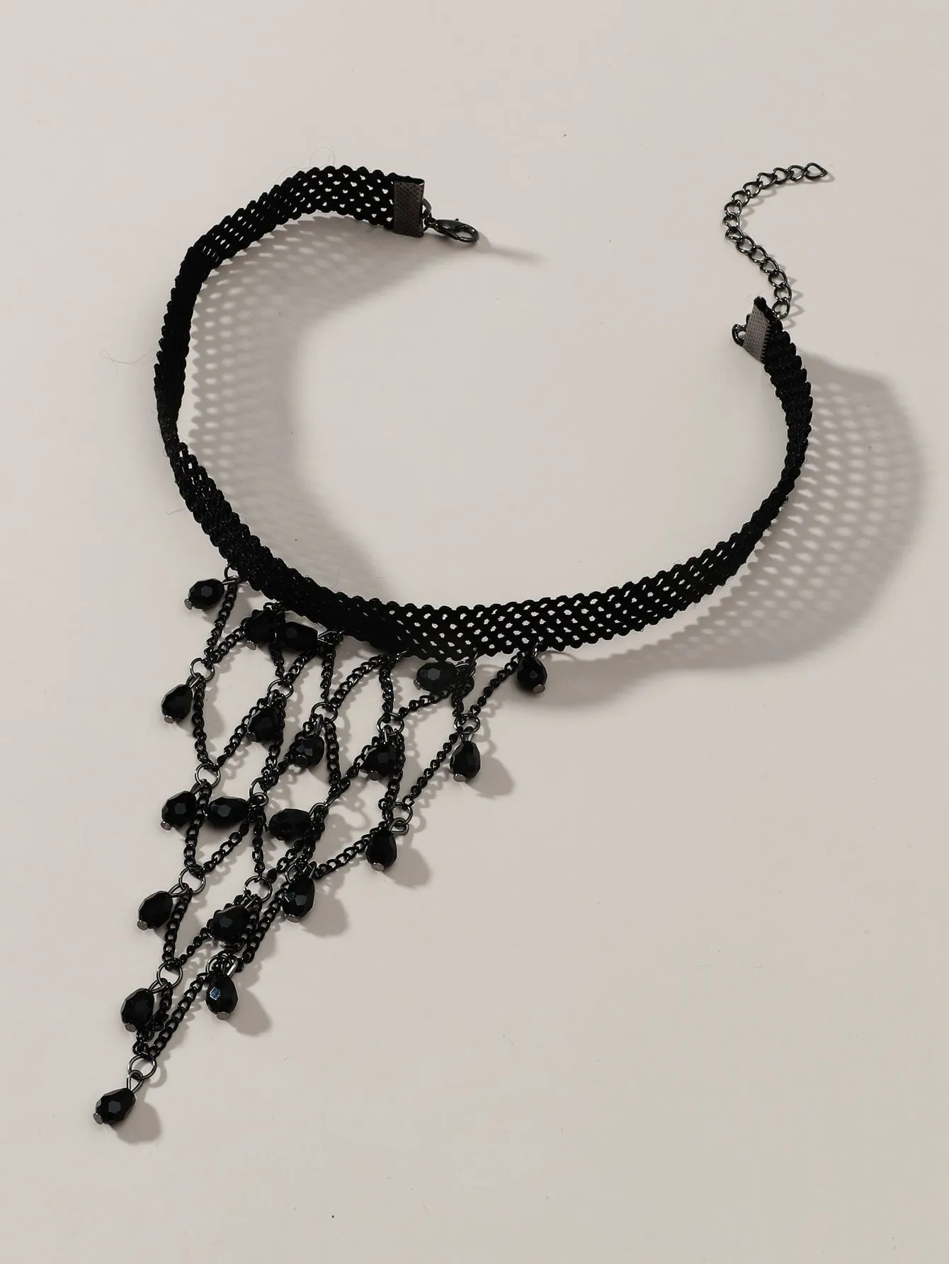 Black Triangle Tassel Bead Decor Choker for Women Jewelry for Women Gift for Her