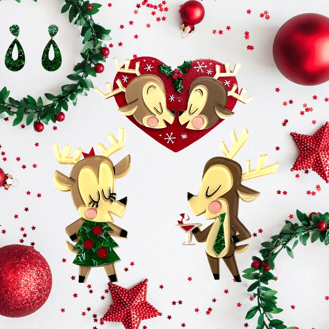 Blitzen Brooch by Asia Ellington x Lipstick & Chrome