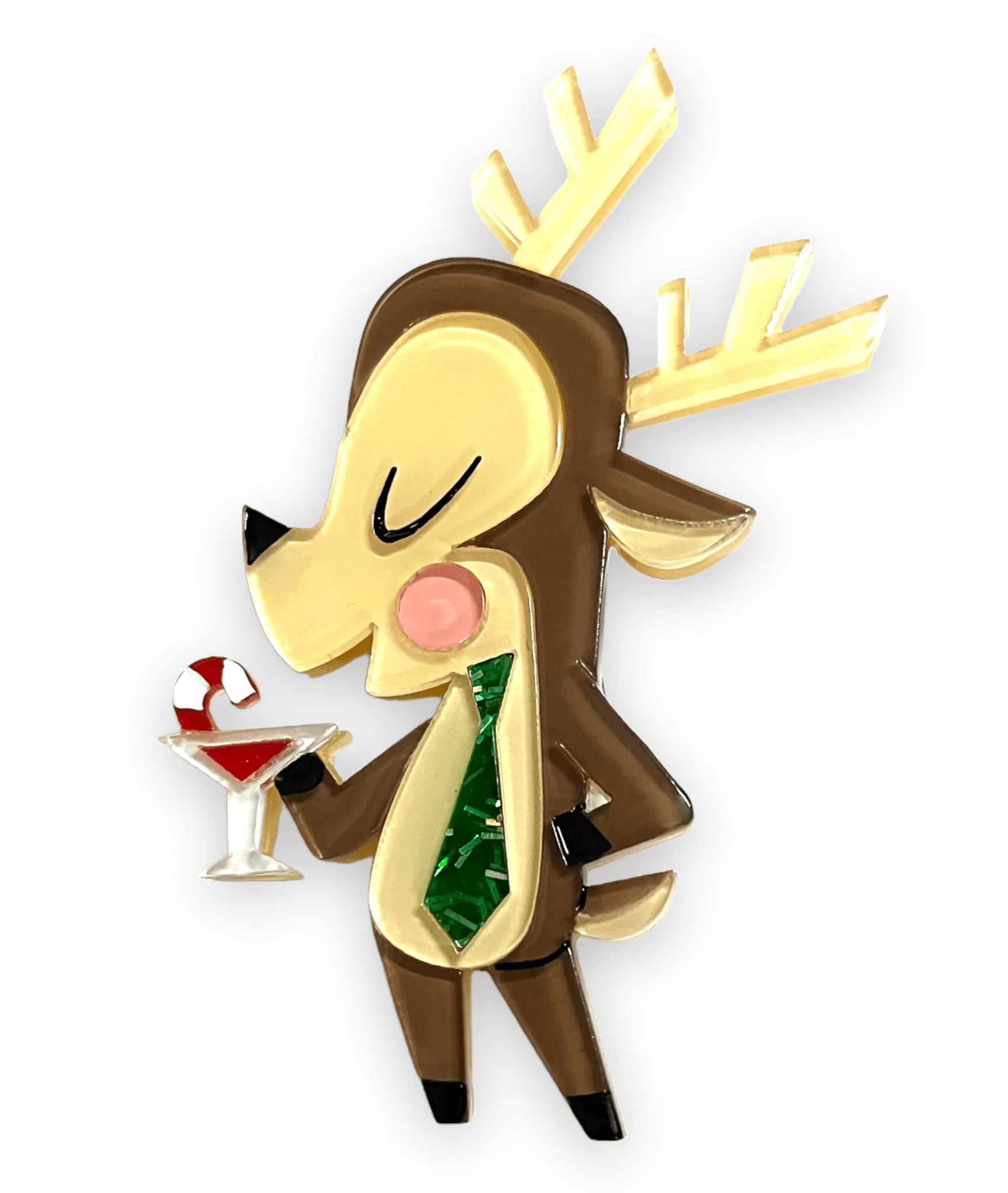 Blitzen Brooch by Asia Ellington x Lipstick & Chrome