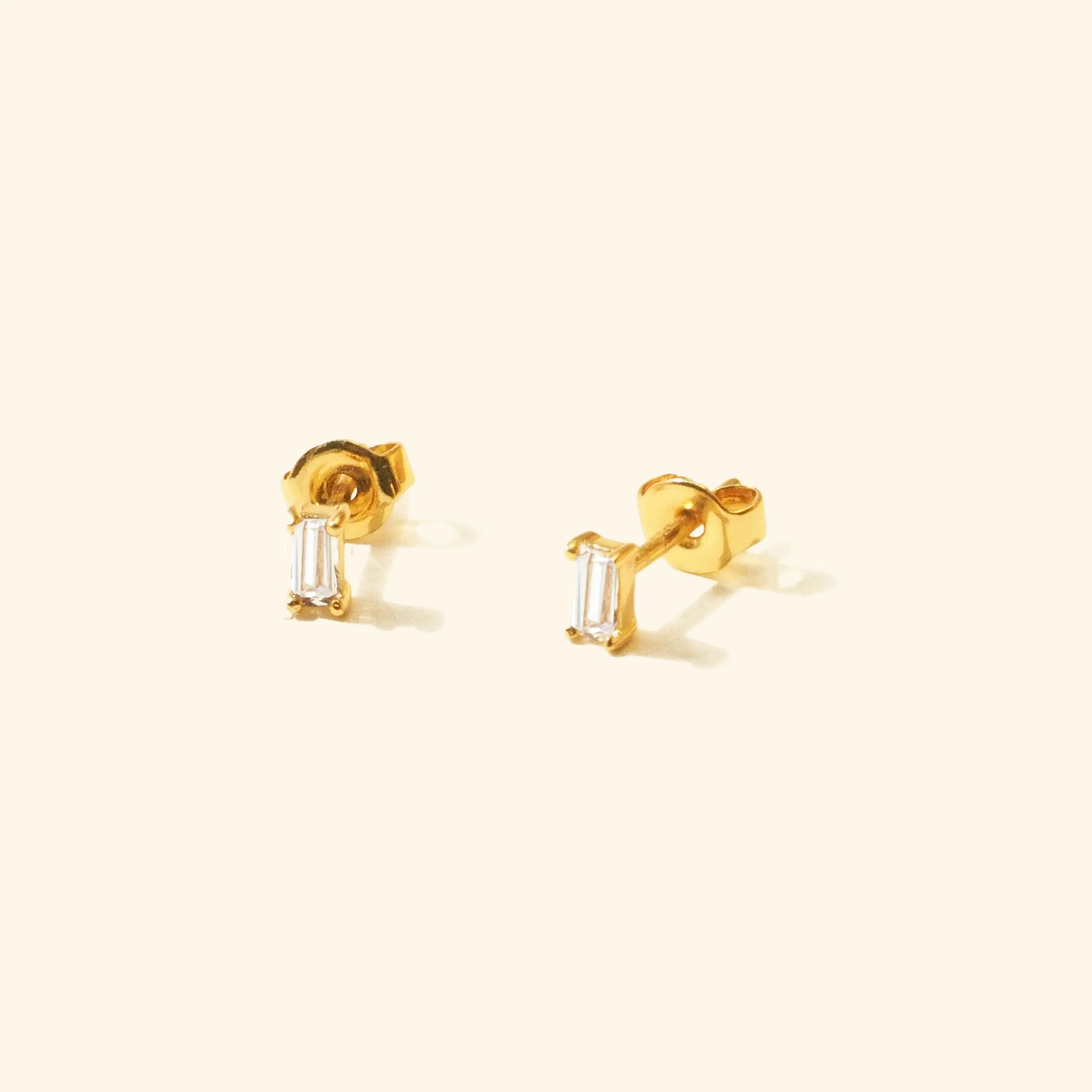 Crystal Baguette Stud Earrings