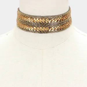 iLLASPARKZ Crystal embellished choker necklace