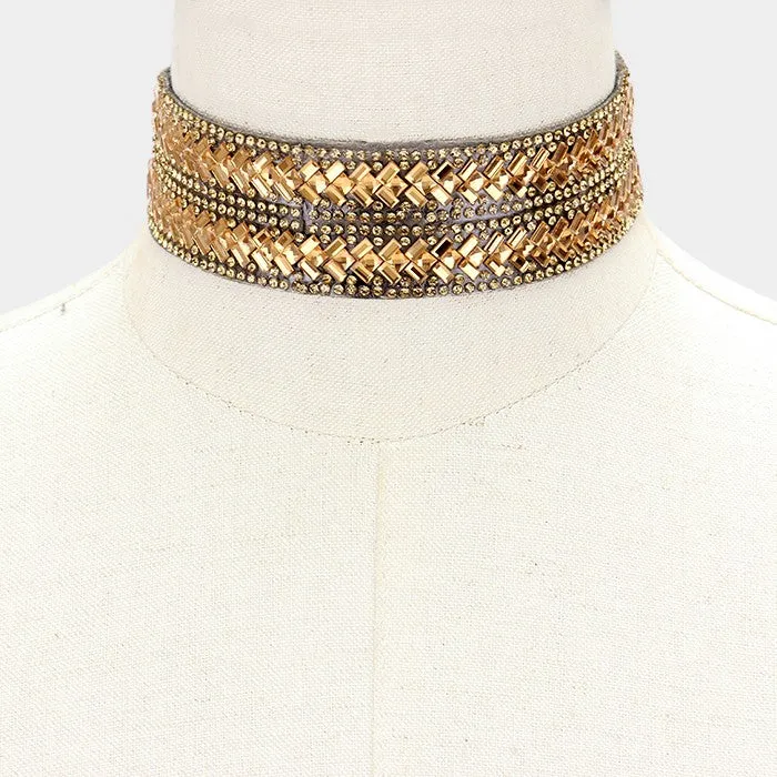 iLLASPARKZ Crystal embellished choker necklace