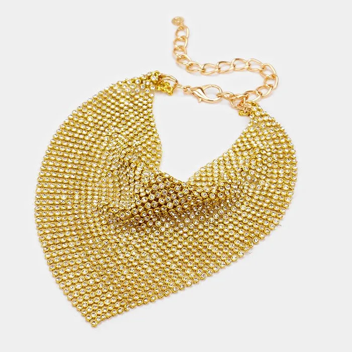 iLLASPARKZ Crystal mesh bandana choker necklace