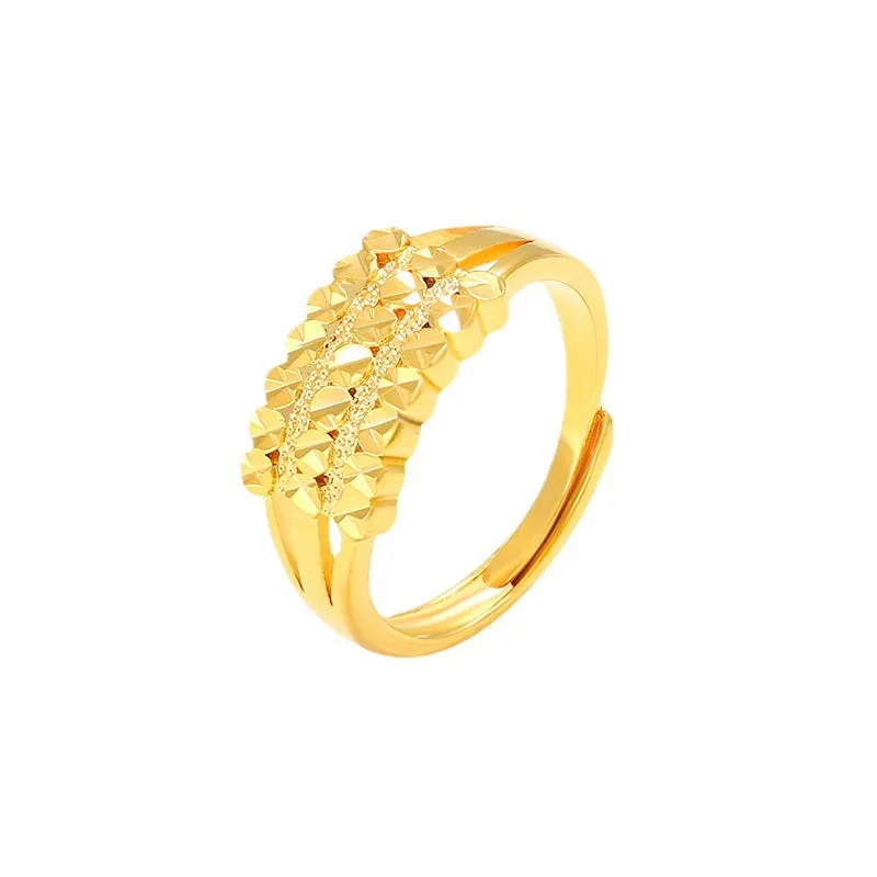 Jewelry cross-border new star-shaped ladies car flower open ring fashion retro adjustable wedding ring