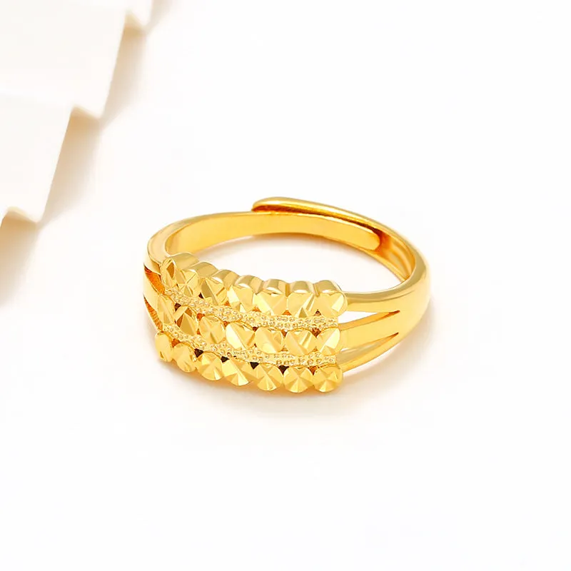 Jewelry cross-border new star-shaped ladies car flower open ring fashion retro adjustable wedding ring