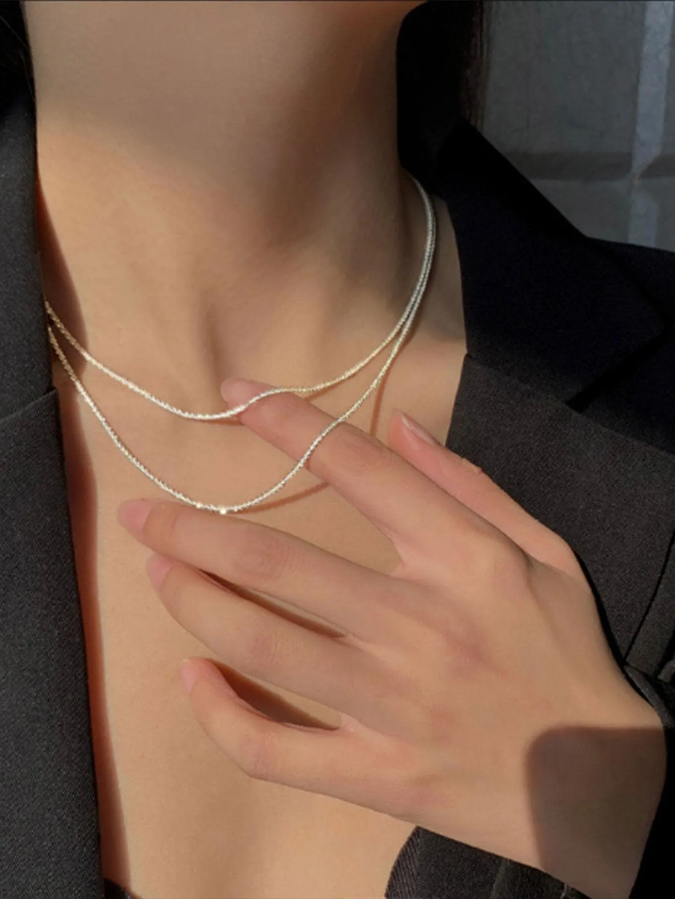 Minimalistic Layered Chain Necklace for Women Jewelry for Women Gift for Her