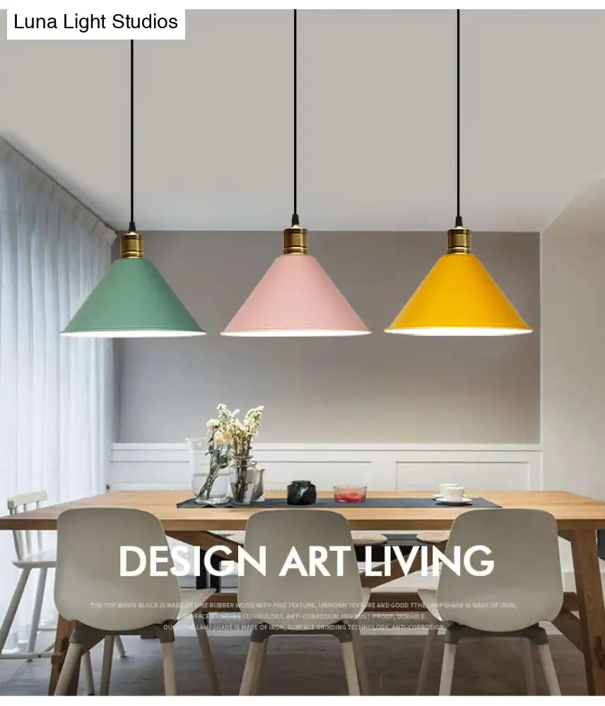 Nordic Conical Pendant Lamp - Stylish Metal Restaurant Down Lighting