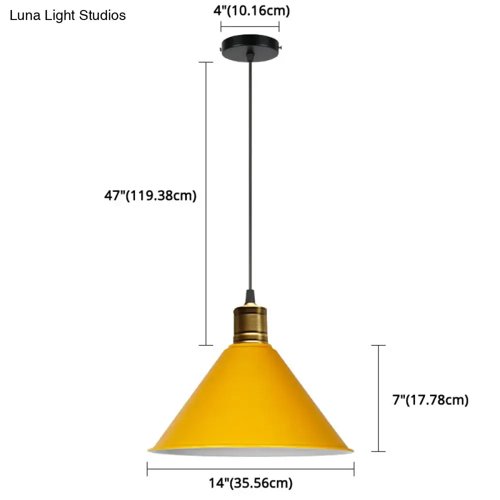 Nordic Conical Pendant Lamp - Stylish Metal Restaurant Down Lighting