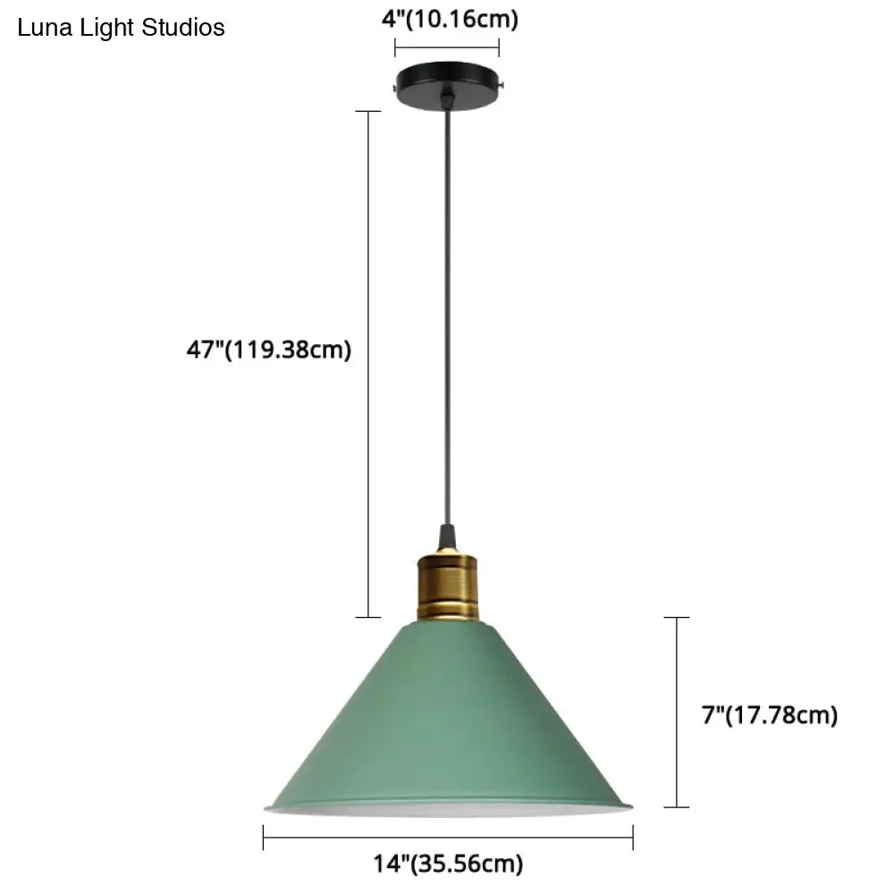 Nordic Conical Pendant Lamp - Stylish Metal Restaurant Down Lighting