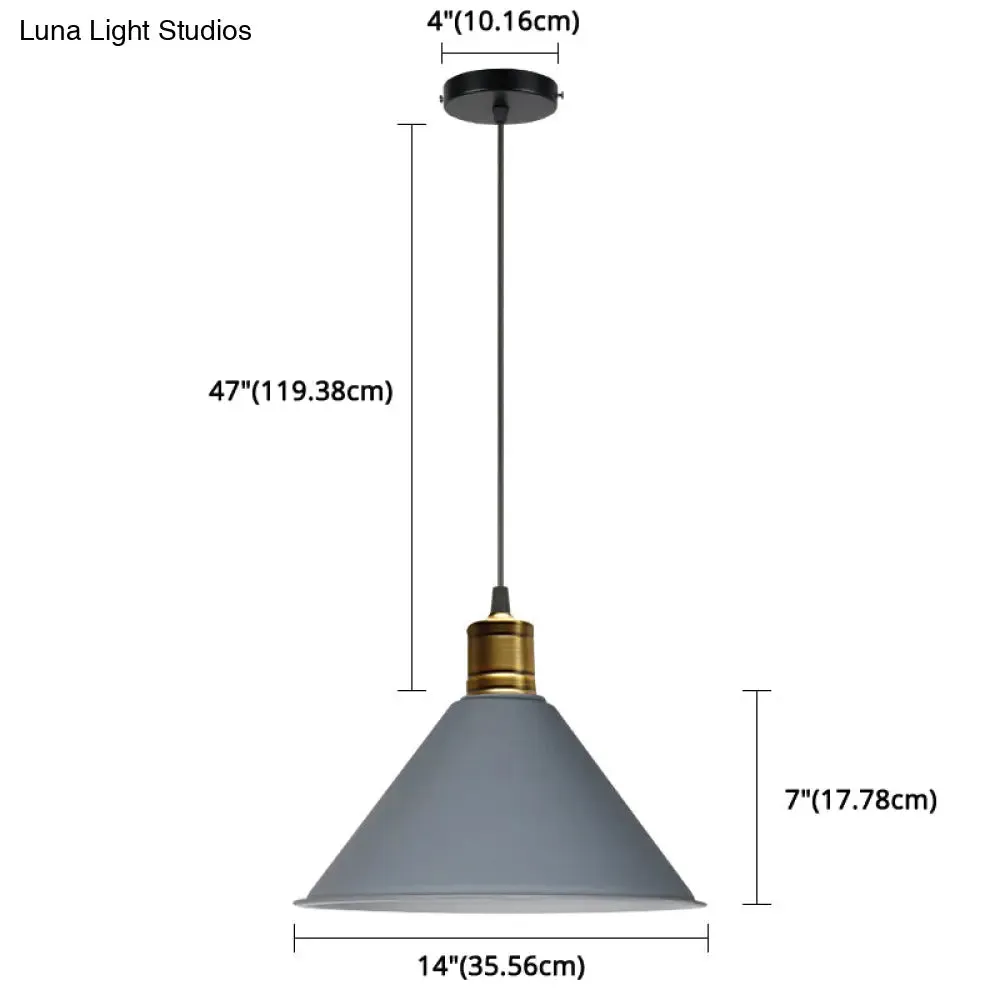 Nordic Conical Pendant Lamp - Stylish Metal Restaurant Down Lighting