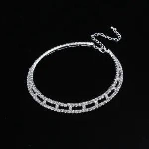 Silver Plated Rhinestone Handmade Wedding Necklaces | Bridelily