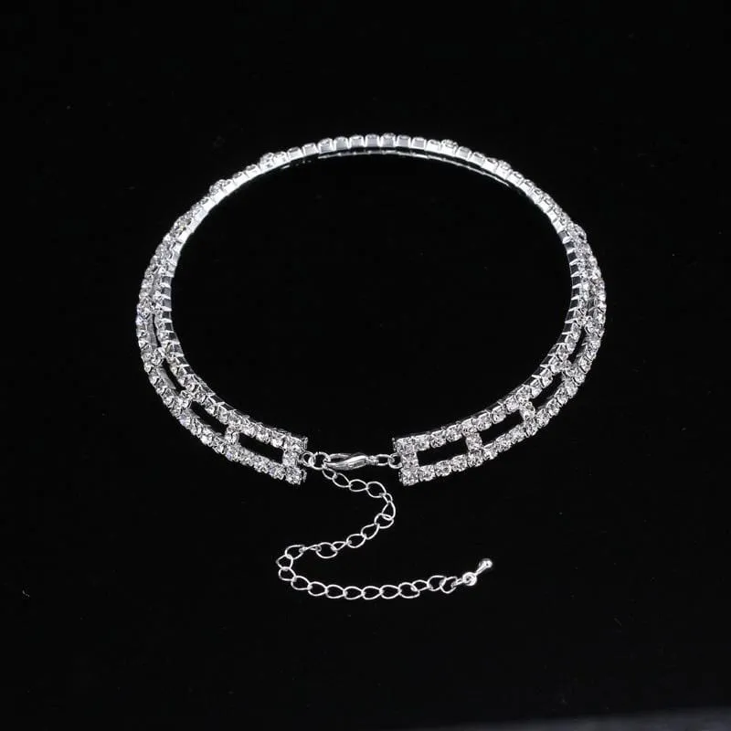 Silver Plated Rhinestone Handmade Wedding Necklaces | Bridelily