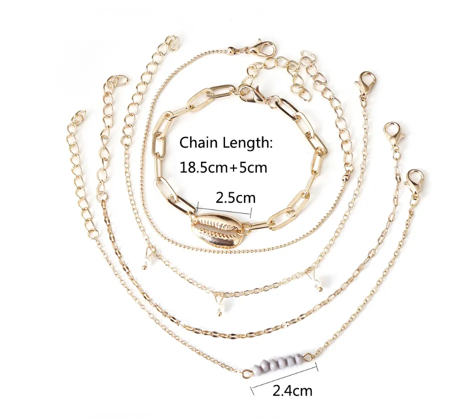 Simple plating alloy bracelet