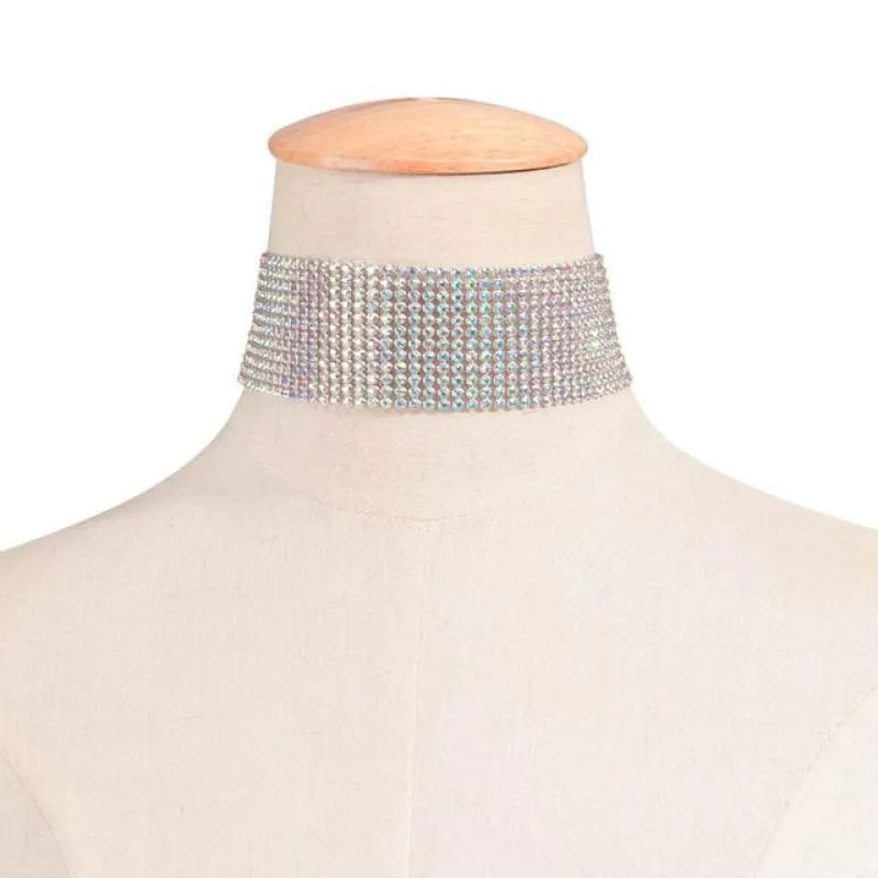Sparkly Rhinestone Silver Handmade Wedding Necklaces | Bridelily