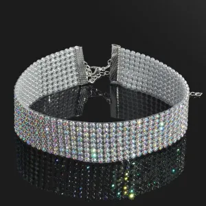 Sparkly Rhinestone Silver Handmade Wedding Necklaces | Bridelily
