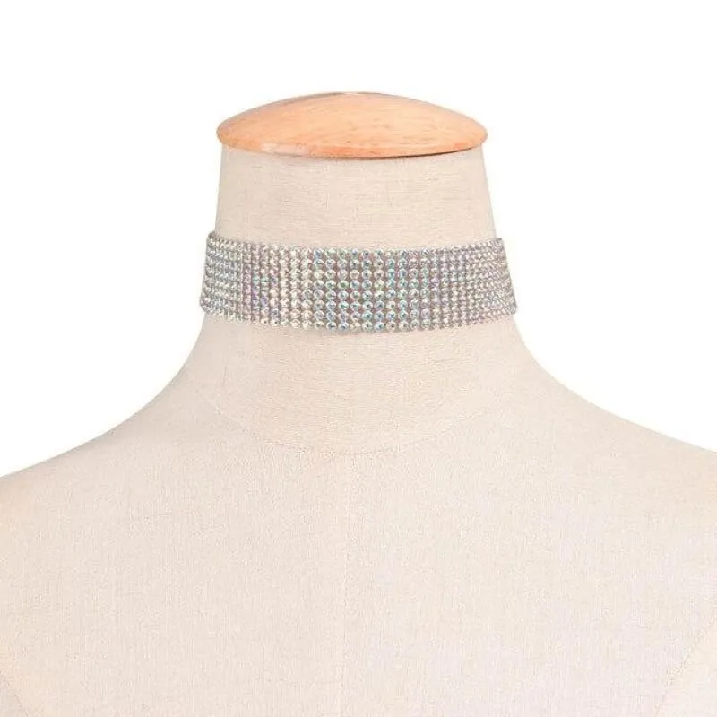 Sparkly Rhinestone Silver Handmade Wedding Necklaces | Bridelily