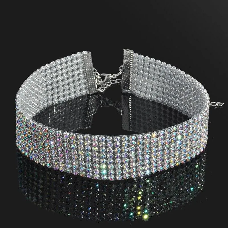Sparkly Rhinestone Silver Handmade Wedding Necklaces | Bridelily