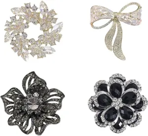 Vintage Women's Flower Fashion Brooch Pins For Wedding Party Jewelry Gifts.