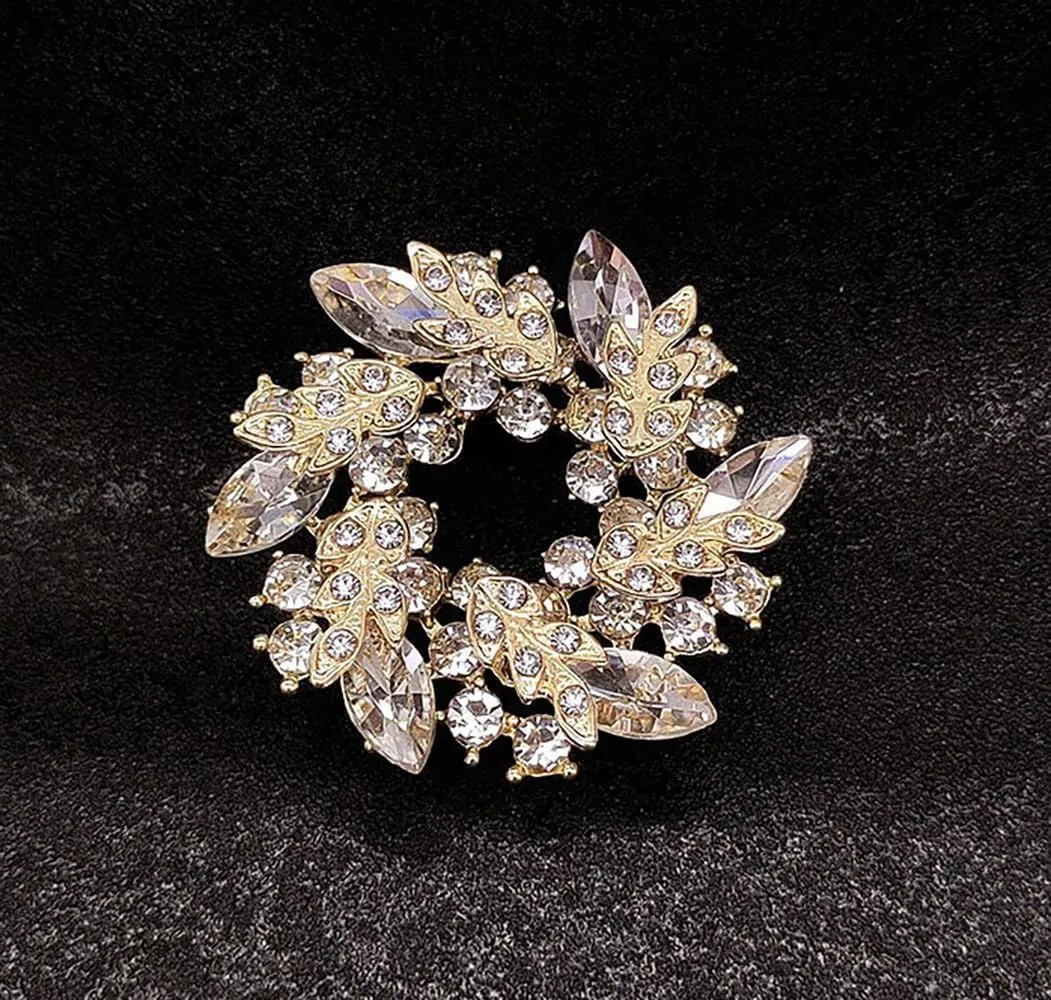 Vintage Women's Flower Fashion Brooch Pins For Wedding Party Jewelry Gifts.